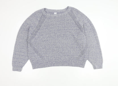 John Lewis Women’s Blue Knit Crew Neck Pullover Jumper XL