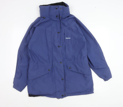 Rohan Womens Blue Parka Jacket Size S Water Resistant Windproof