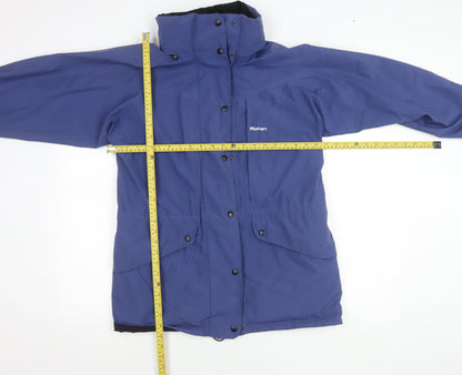Rohan Womens Blue Parka Jacket Size S Water Resistant Windproof