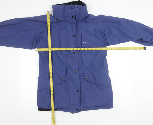 Rohan Womens Blue Parka Jacket Size S Water Resistant Windproof