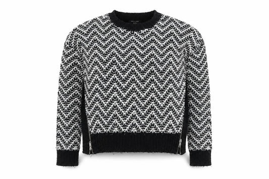 New Look Girls Black Chevron Knit Acrylic Pullover Jumper 14-15Y