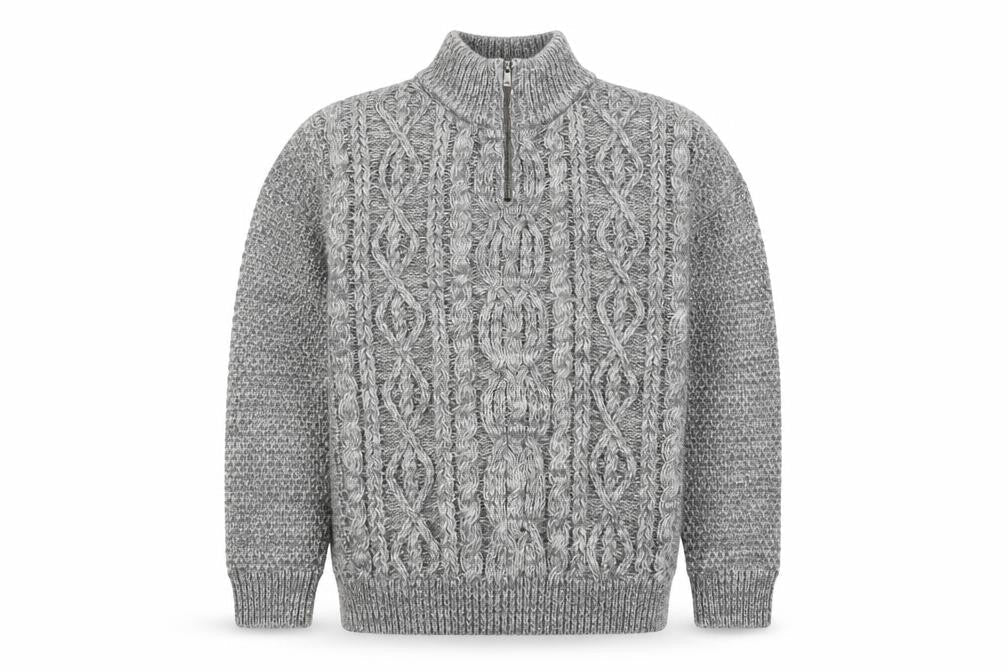 Mens UK Size L Easy Grey Pullover Jumper