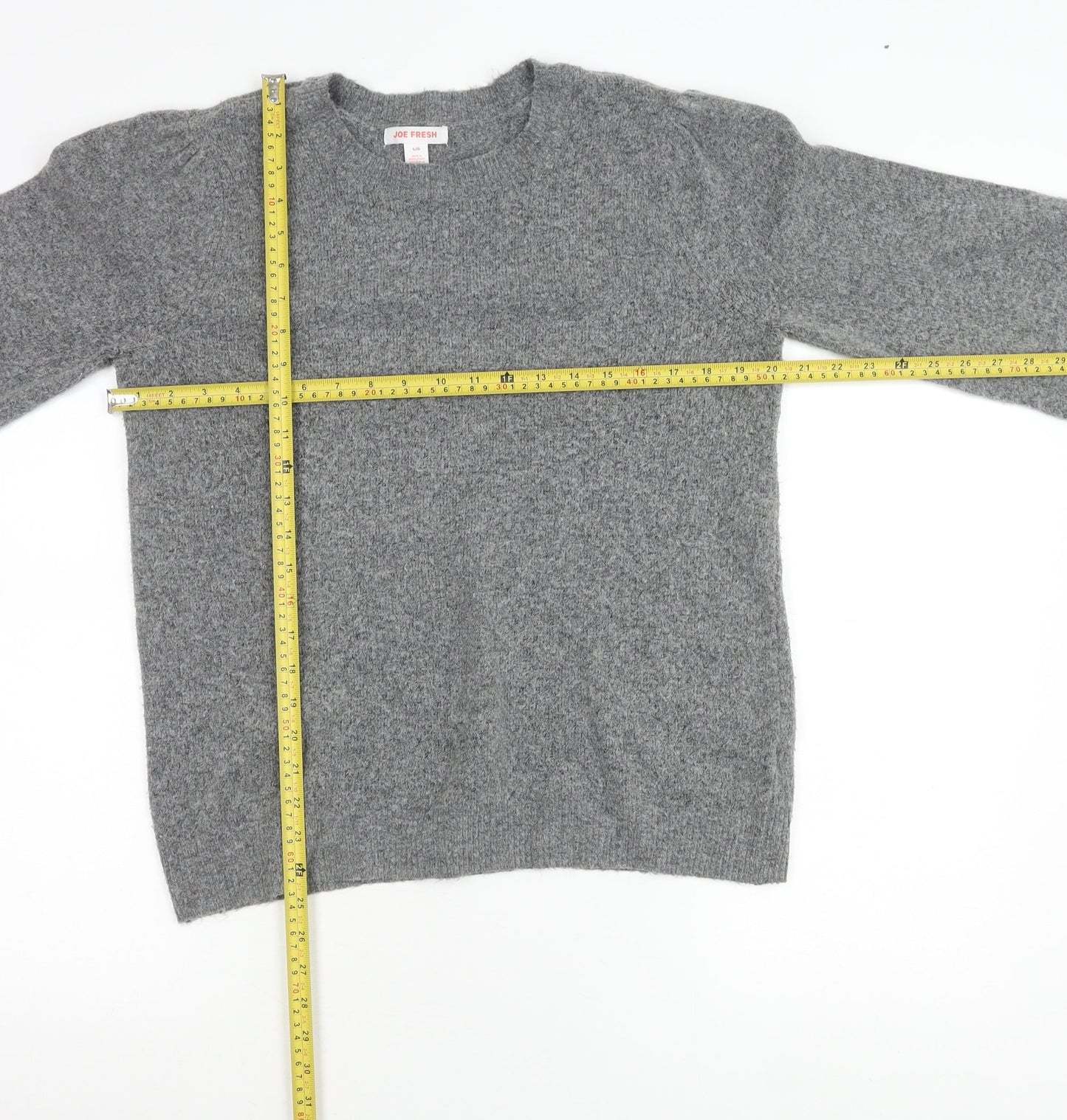 Joe Fresh Women’s Grey Pullover Jumper Size L Crew Neck Knitwear