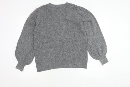 Joe Fresh Women’s Grey Pullover Jumper Size L Crew Neck Knitwear