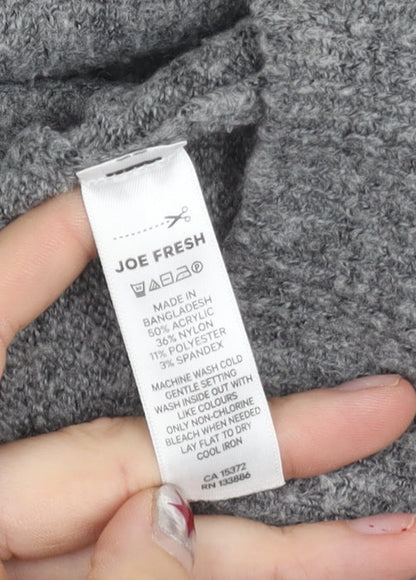 Joe Fresh Women’s Grey Pullover Jumper Size L Crew Neck Knitwear