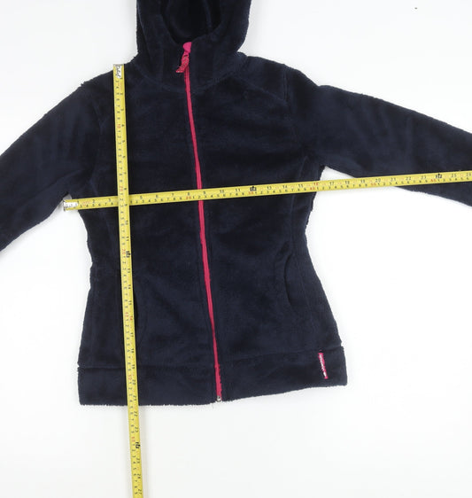 Decathlon Girls Blue 14 Years Fleece Hooded Full Zip Jacket