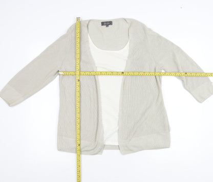 Womens UK Size 16 Marks and Spencer Beige Cardigan Jumper