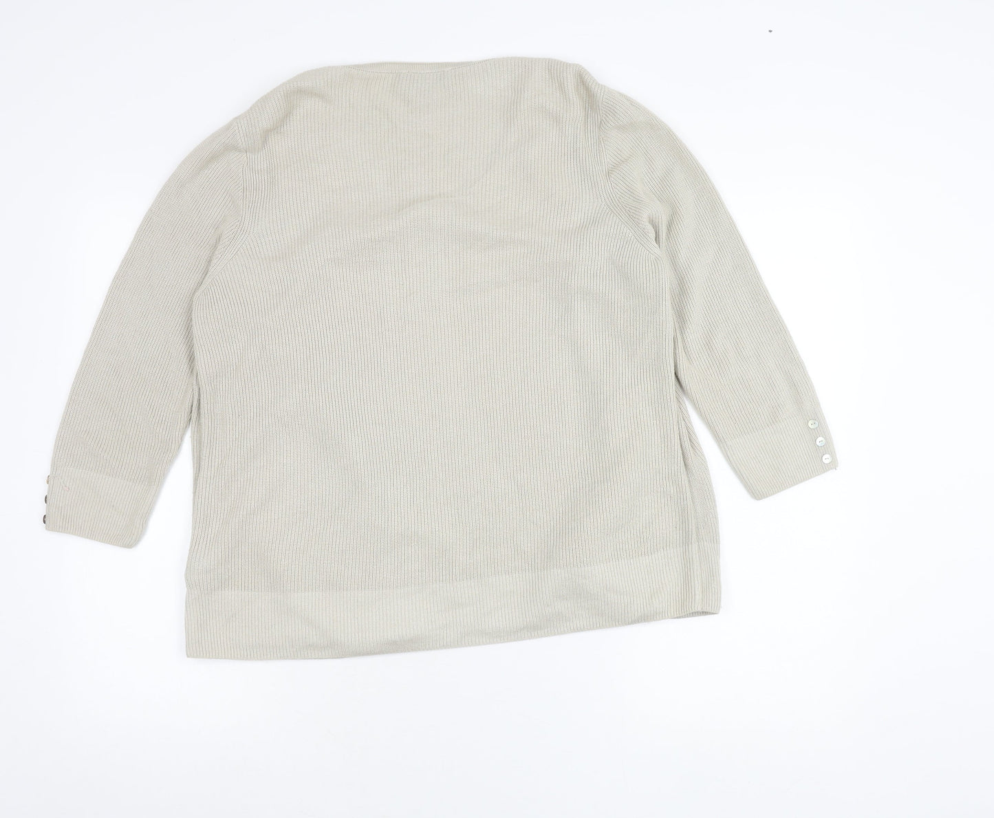 Womens UK Size 16 Marks and Spencer Beige Cardigan Jumper