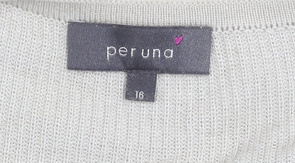 Womens UK Size 16 Marks and Spencer Beige Cardigan Jumper