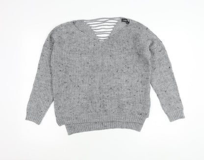 Womens UK Size 10 Cameo Rose Grey Pullover Jumper