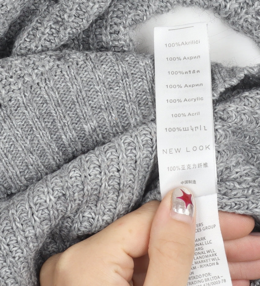 Womens UK Size 10 Cameo Rose Grey Pullover Jumper