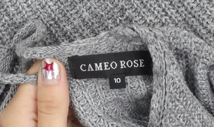 Womens UK Size 10 Cameo Rose Grey Pullover Jumper