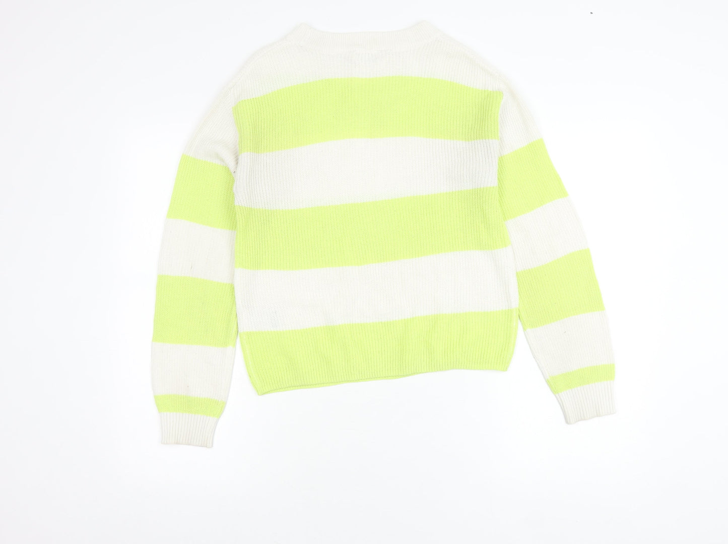 H&M Teens Multicoloured Striped Pullover Jumper Size 14 Acrylic Knit