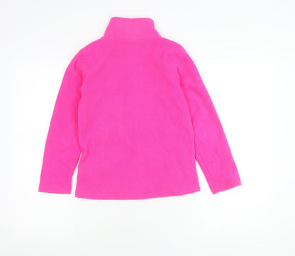 Gelert Girls Pink Fleece Full Zip Jacket 9-10 Years Outdoor Casual
