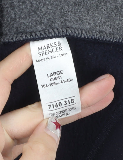 Mens UK Size L Marks and Spencer Blue Basic Jacket