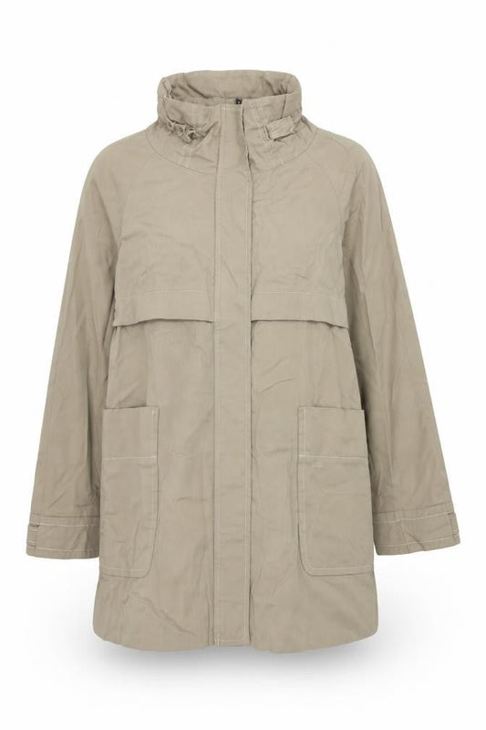 Womens UK Size 12 Zara Basic Beige Parka Coat