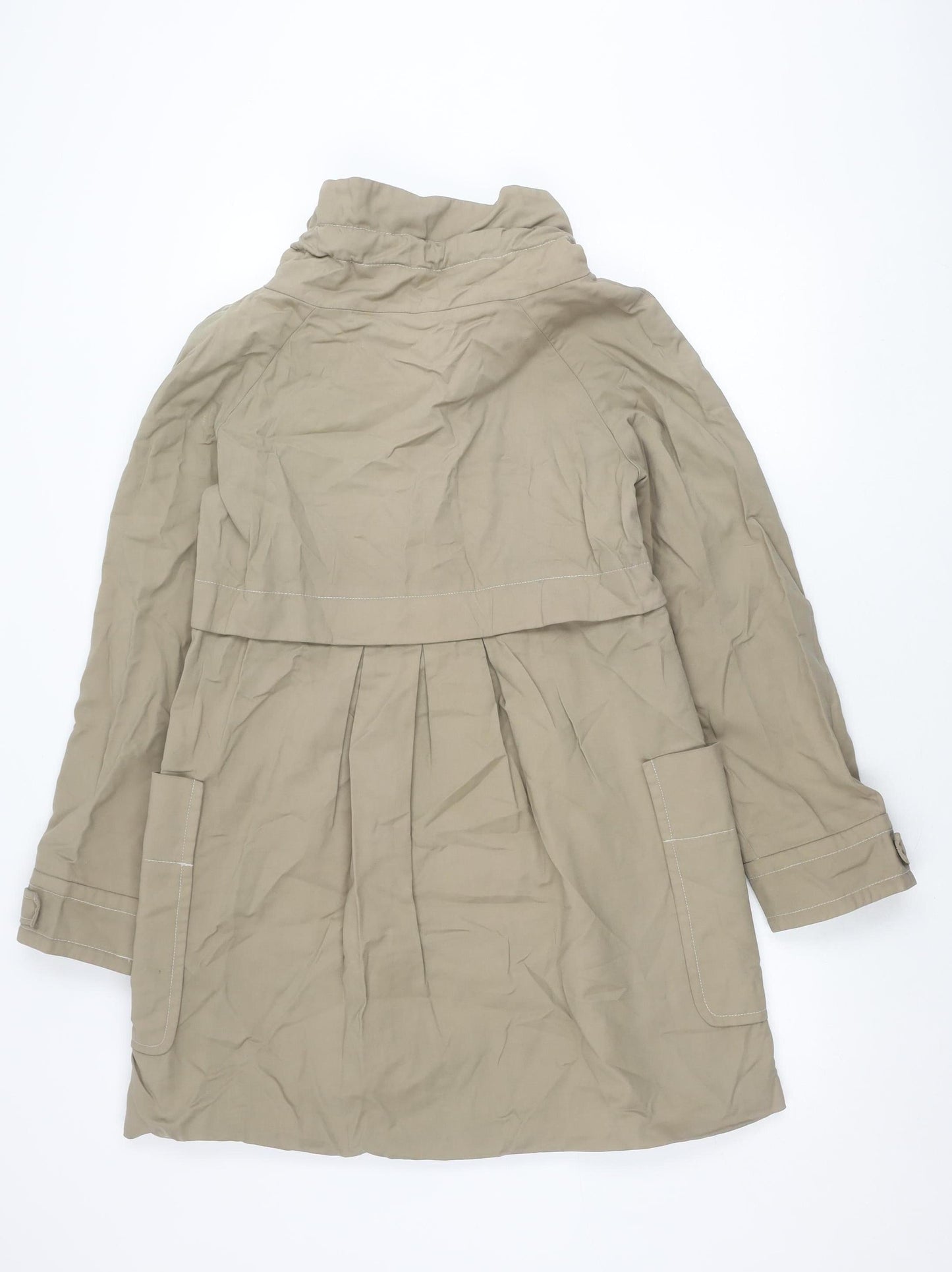 Womens UK Size 12 Zara Basic Beige Parka Coat