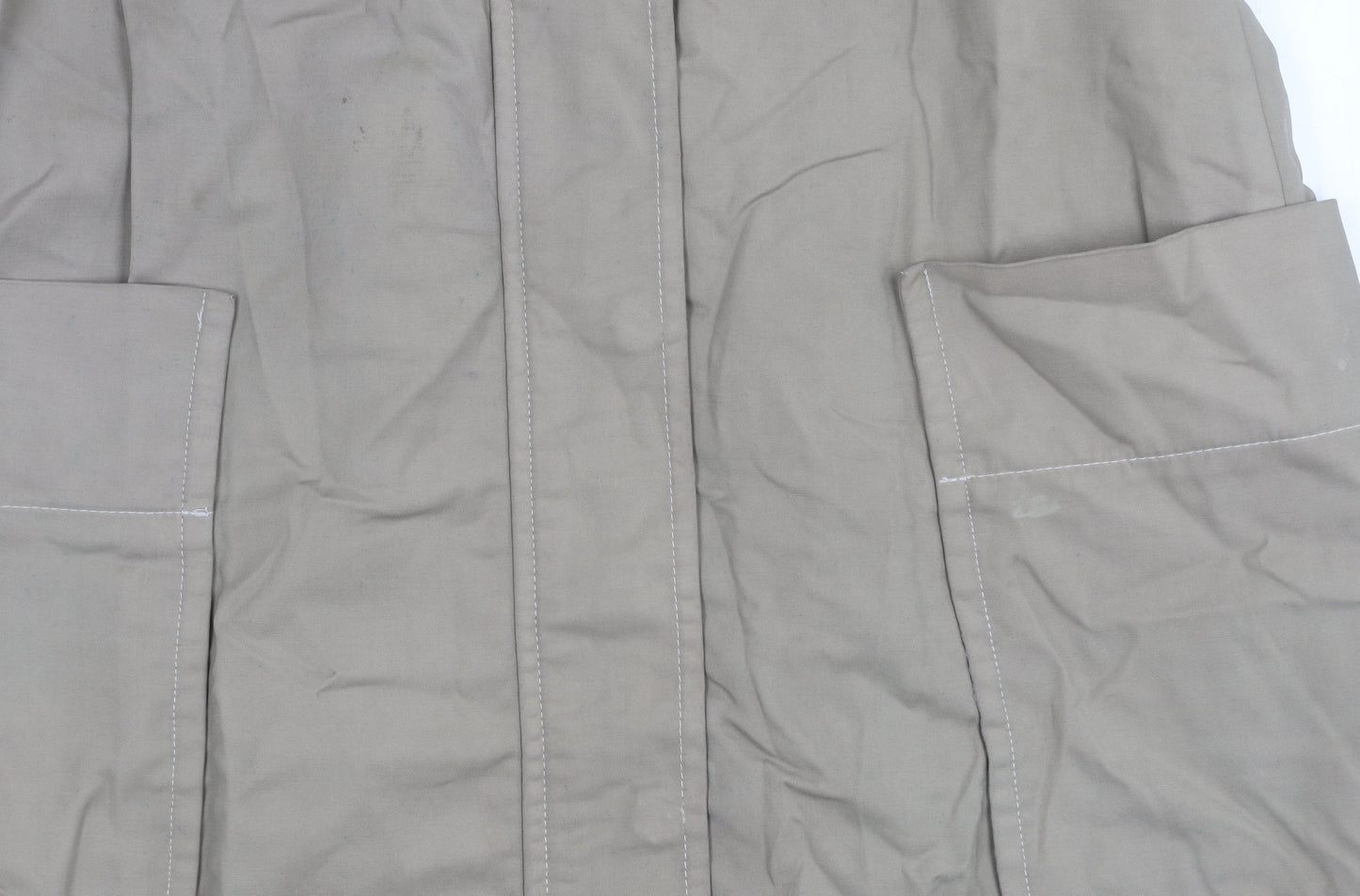 Womens UK Size 12 Zara Basic Beige Parka Coat