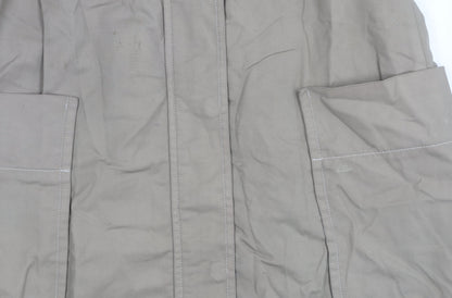 Womens UK Size 12 Zara Basic Beige Parka Coat