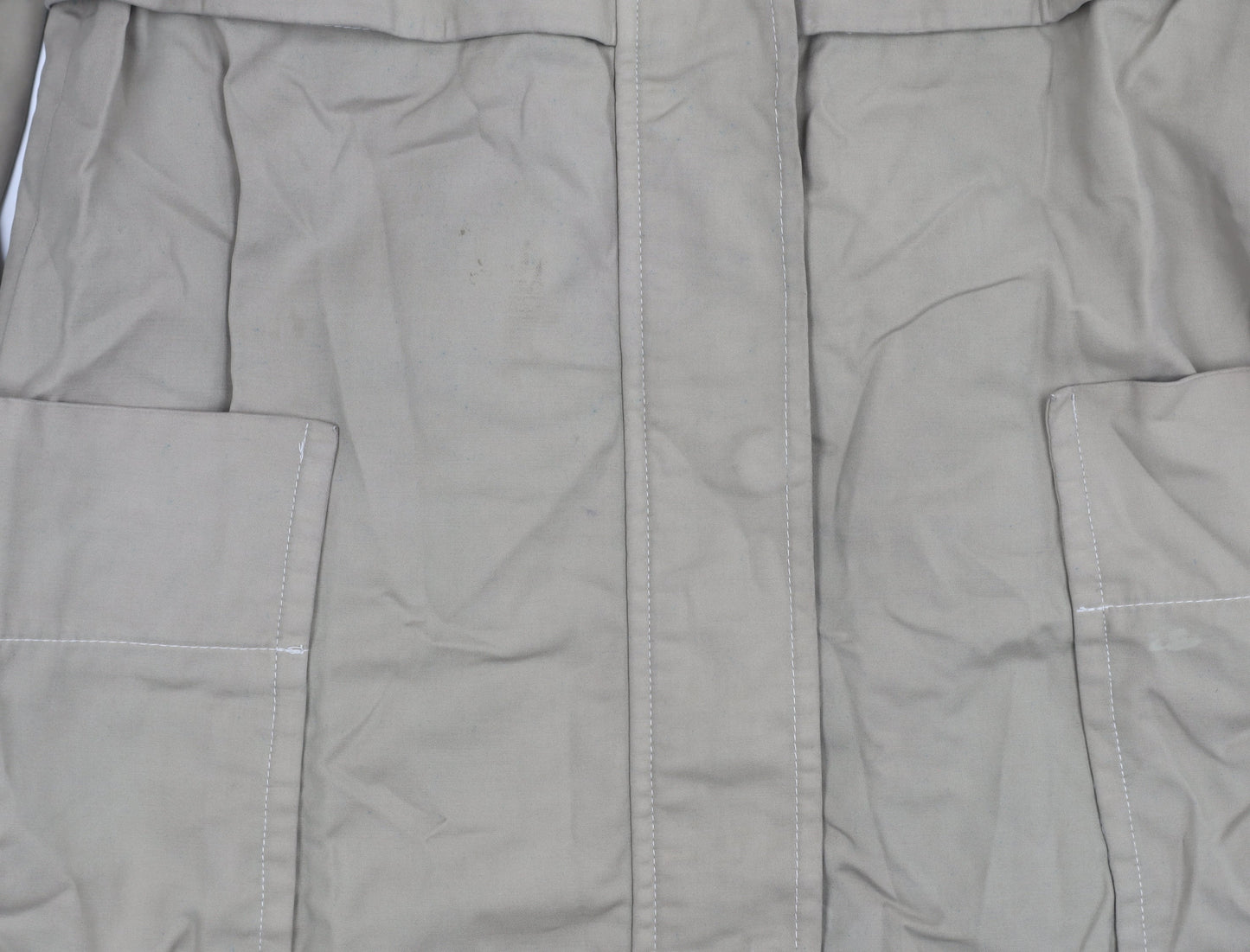 Womens UK Size 12 Zara Basic Beige Parka Coat