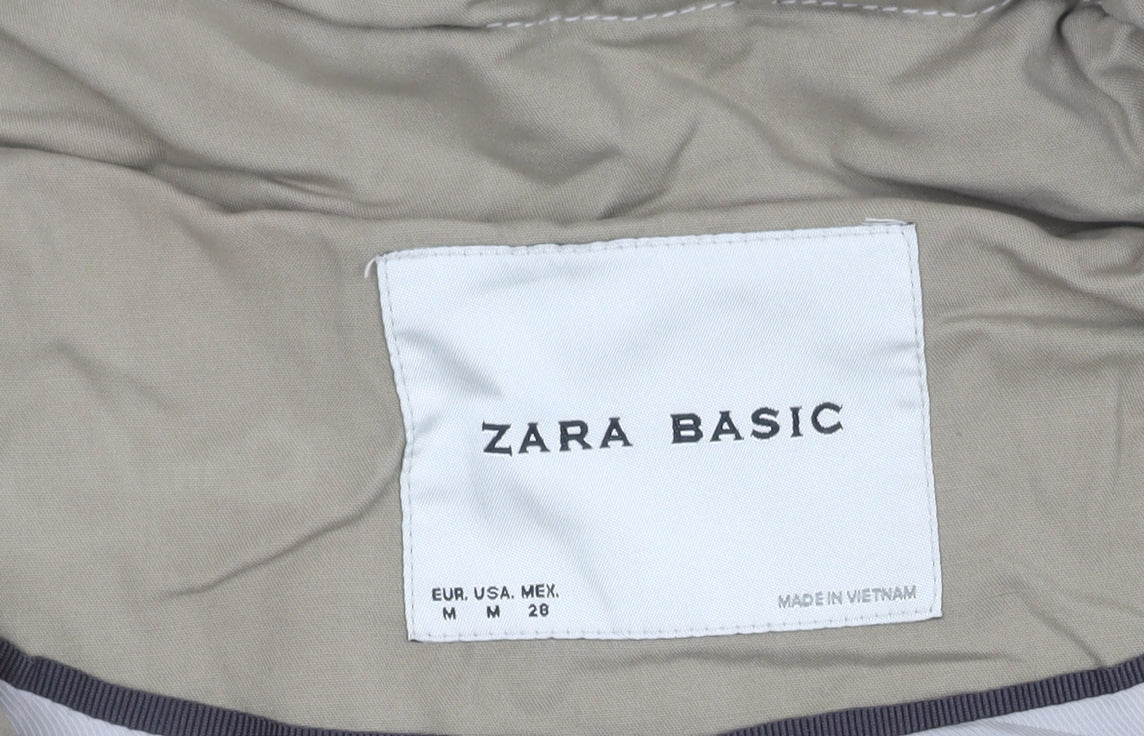Womens UK Size 12 Zara Basic Beige Parka Coat