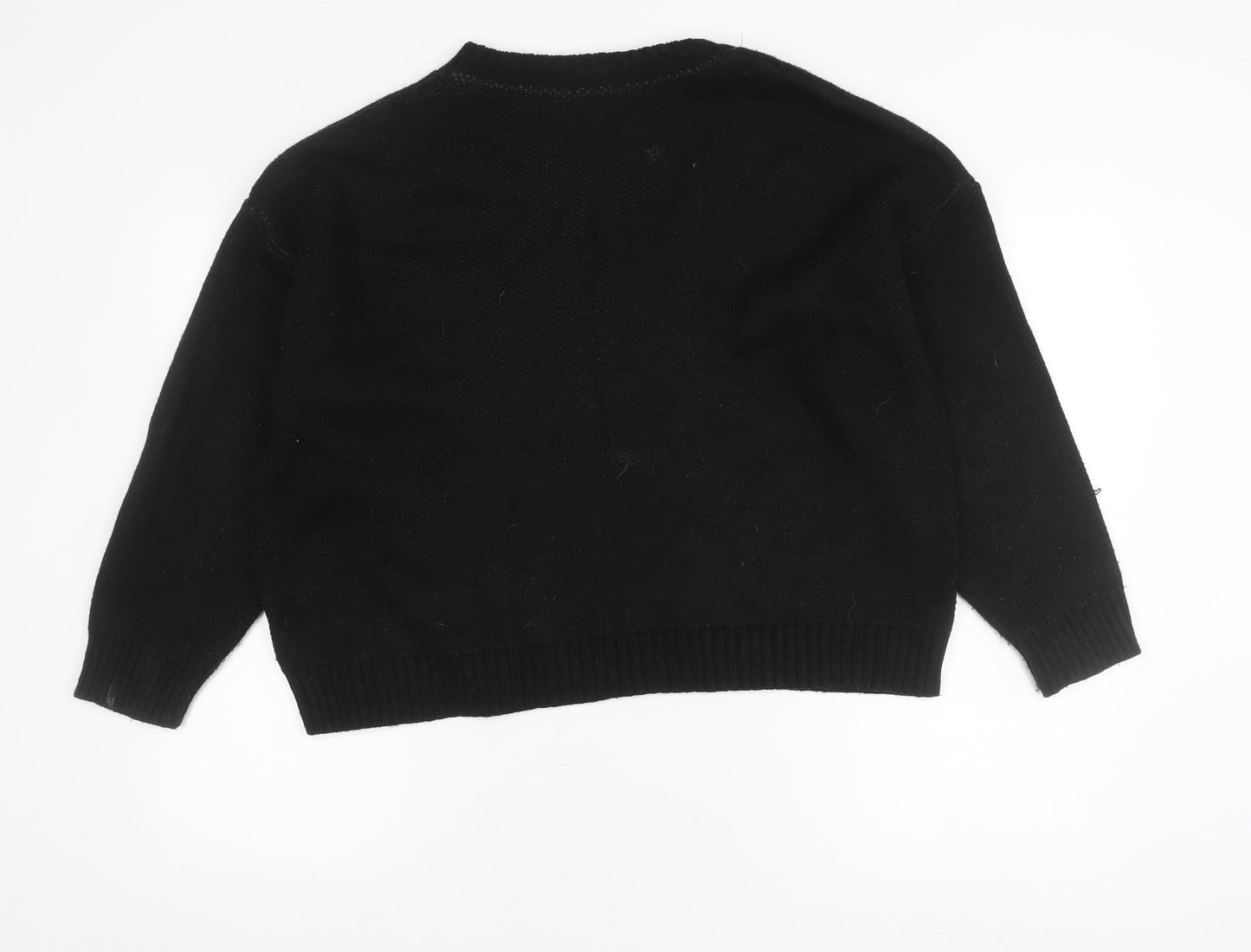 Womens UK Size S Boohoo Black Pullover Jumper