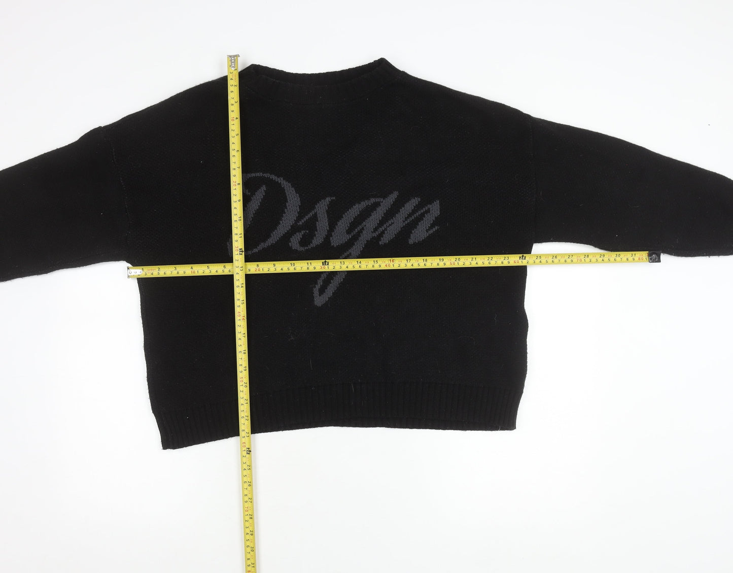 Womens UK Size S Boohoo Black Pullover Jumper