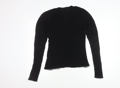 H&M Divided Womens Black Size 12 Slim Fit Knit Long Sleeve Jumper