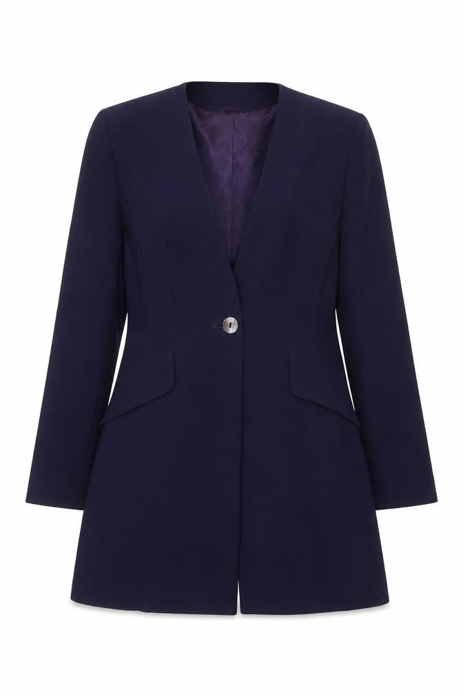 Classics Collection Women’s Blue Wool Blend Suit Jacket Size 12