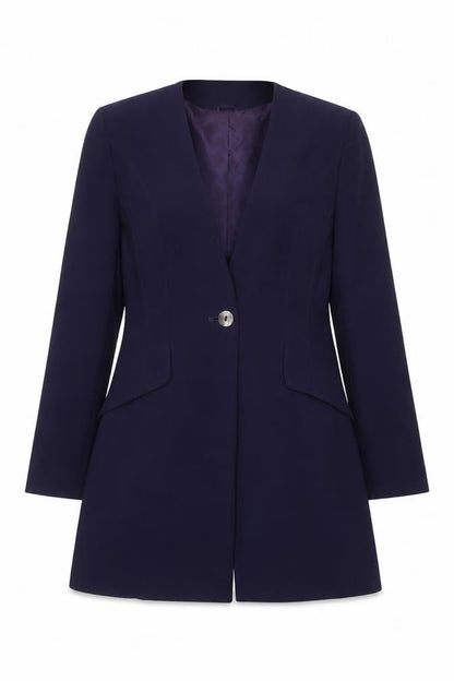 Classics Collection Women’s Blue Wool Blend Suit Jacket Size 12