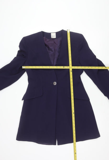 Classic Collection Women’s Blue Wool Blend Suit Jacket Size 12
