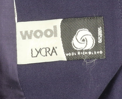 Classic Collection Women’s Blue Wool Blend Suit Jacket Size 12