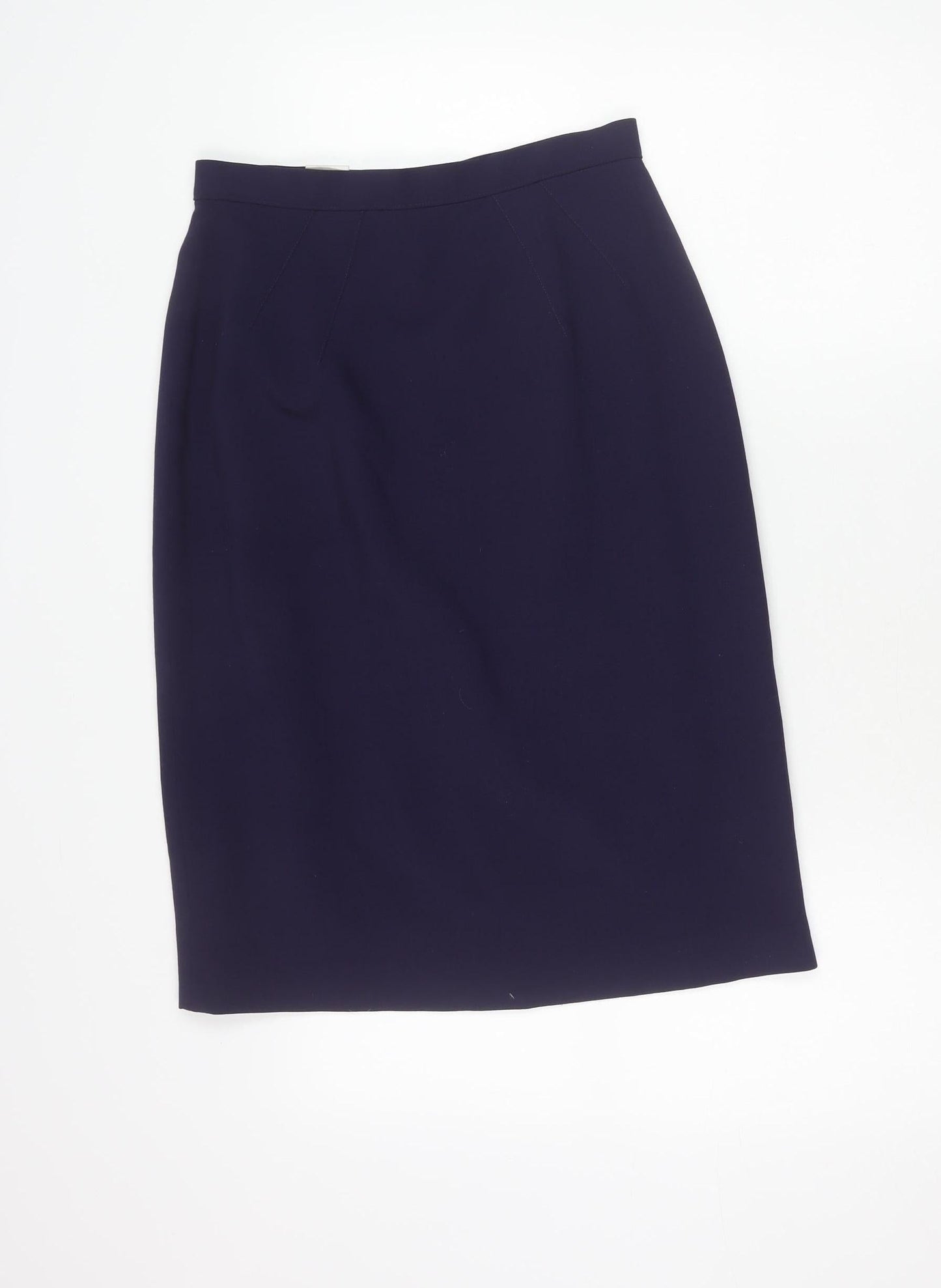 Grace Collection Women’s Blue Wool Pencil Skirt Size 12 Workwear