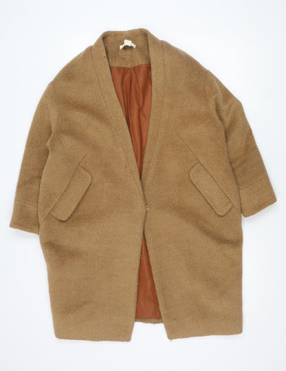 Womens UK Size 10 H&M Brown Overcoat