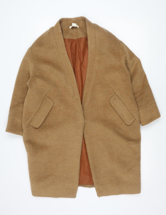 Womens UK Size 10 H&M Brown Overcoat