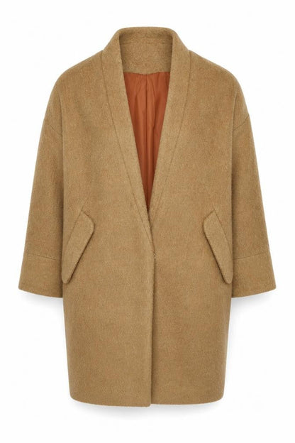 Womens UK Size 10 H&M Brown Overcoat