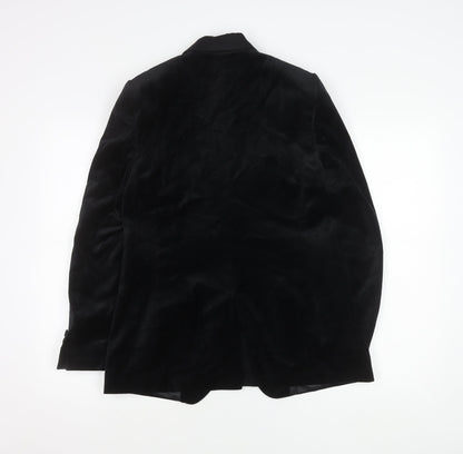 Marks and Spencer Womens Black Velvet Blazer Jacket M