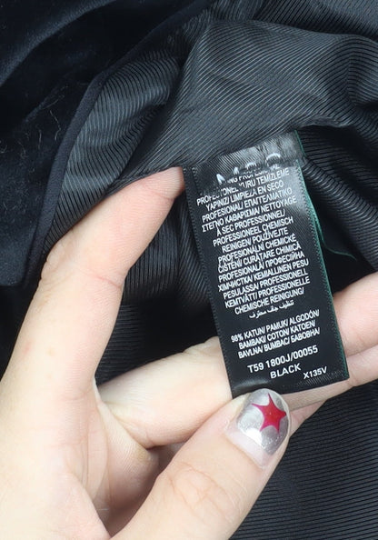 Marks and Spencer Womens Black Velvet Blazer Jacket M