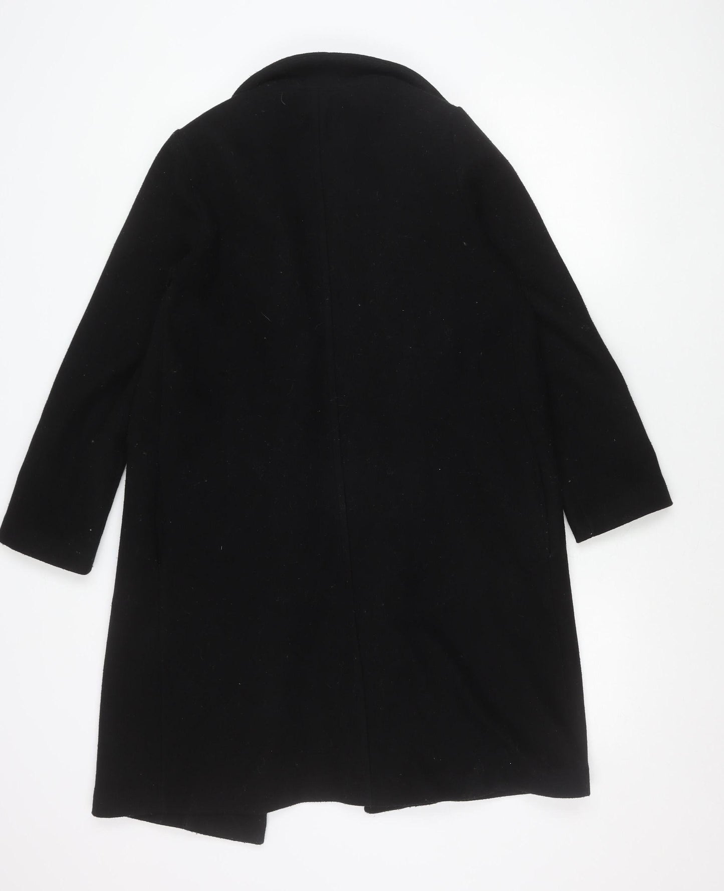 Zara Women Black Coatigan Size S Mid-Length Knit Jacket