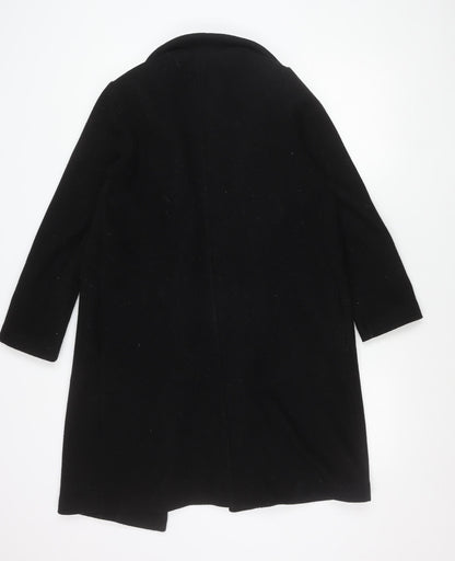 Zara Women Black Coatigan Size S Mid-Length Knit Jacket