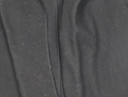 Zara Women Black Coatigan Size S Mid-Length Knit Jacket