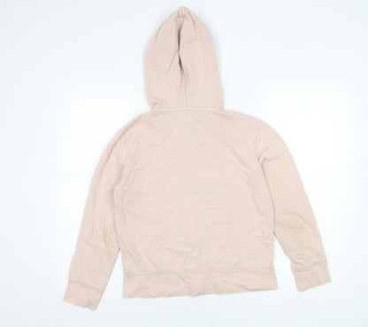 GAP Kids Girls Pink Zip Hoodie Jacket XXL 14 Years Hooded Logo Sequin