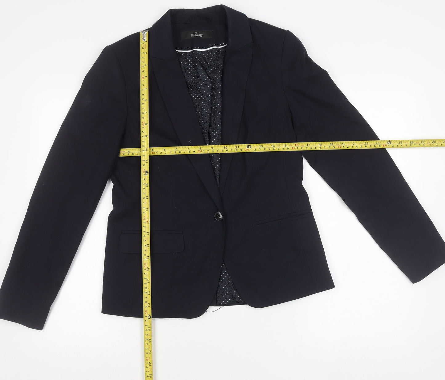 Next Womens Blue Size 10 Regular Fit Blazer Jacket Workwear