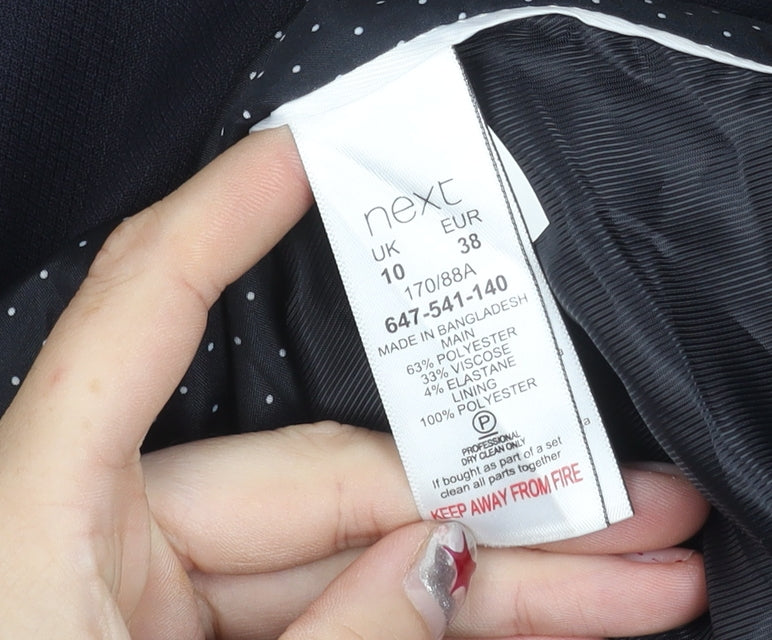 Next Womens Blue Size 10 Regular Fit Blazer Jacket Workwear