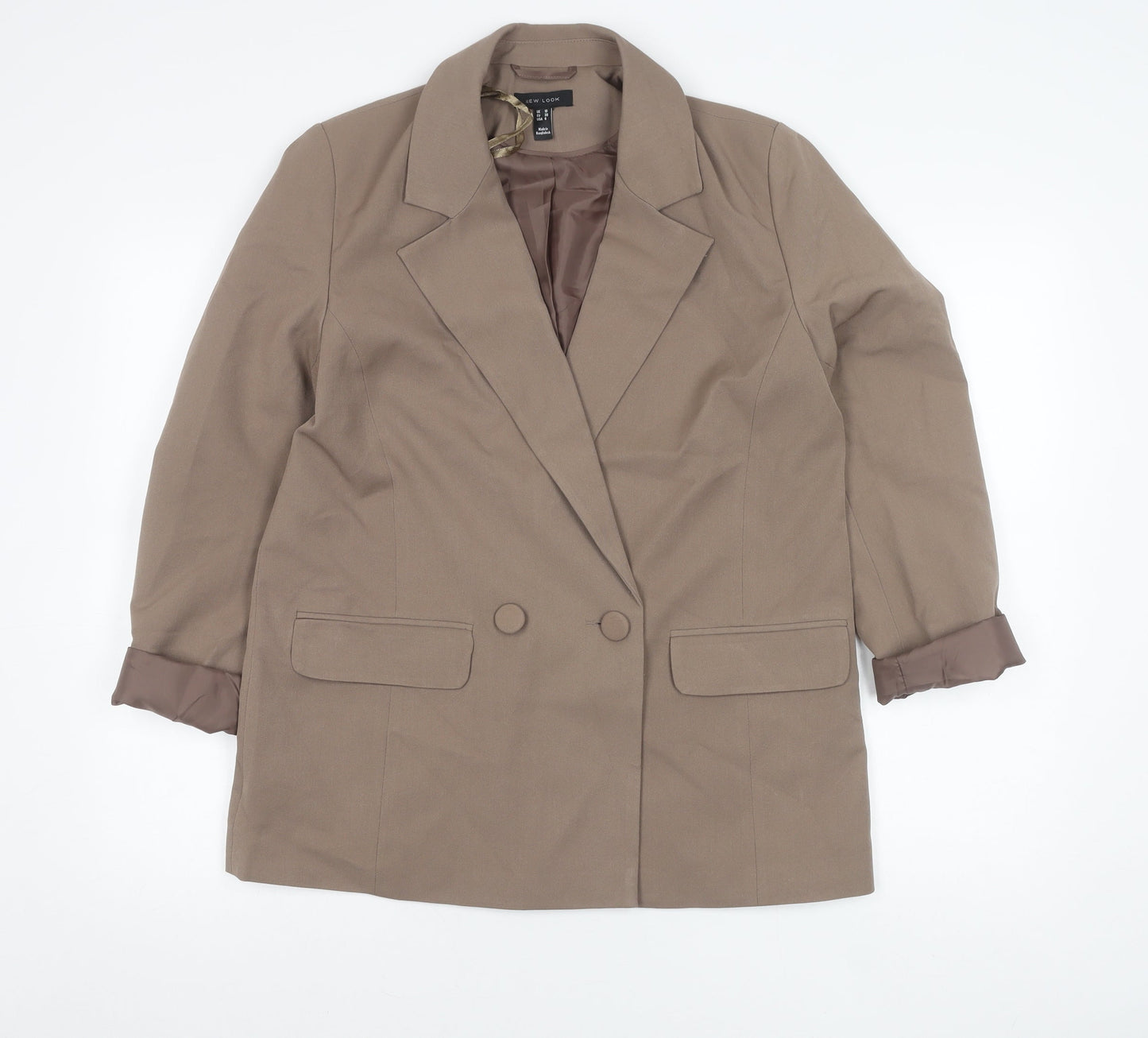 New Look Women’s Brown Double-Breasted Blazer UK 10