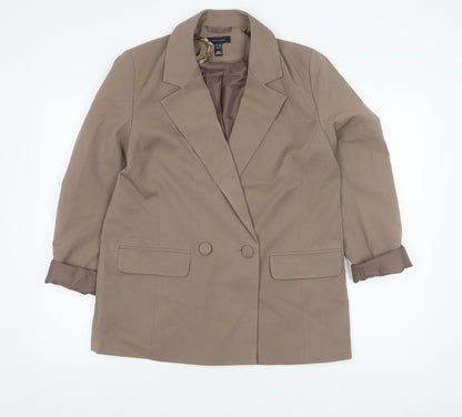New Look Women’s Brown Double-Breasted Blazer UK 10