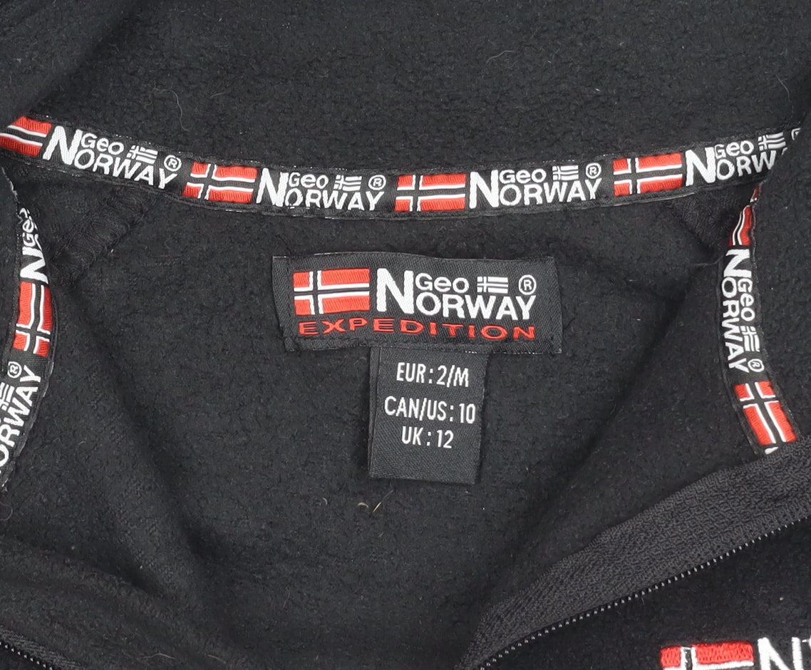 Geo Norway Women’s Black Fleece Full Zip Jacket UK 12