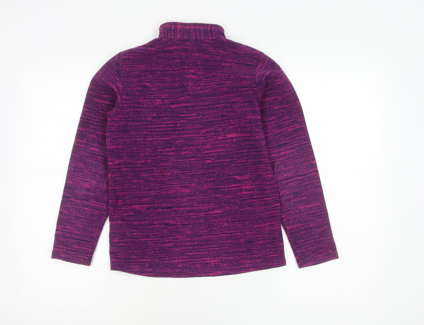 Decathlon Girls Purple Fleece 1/2 Zip Sweatshirt 12 Years Hiking Casual