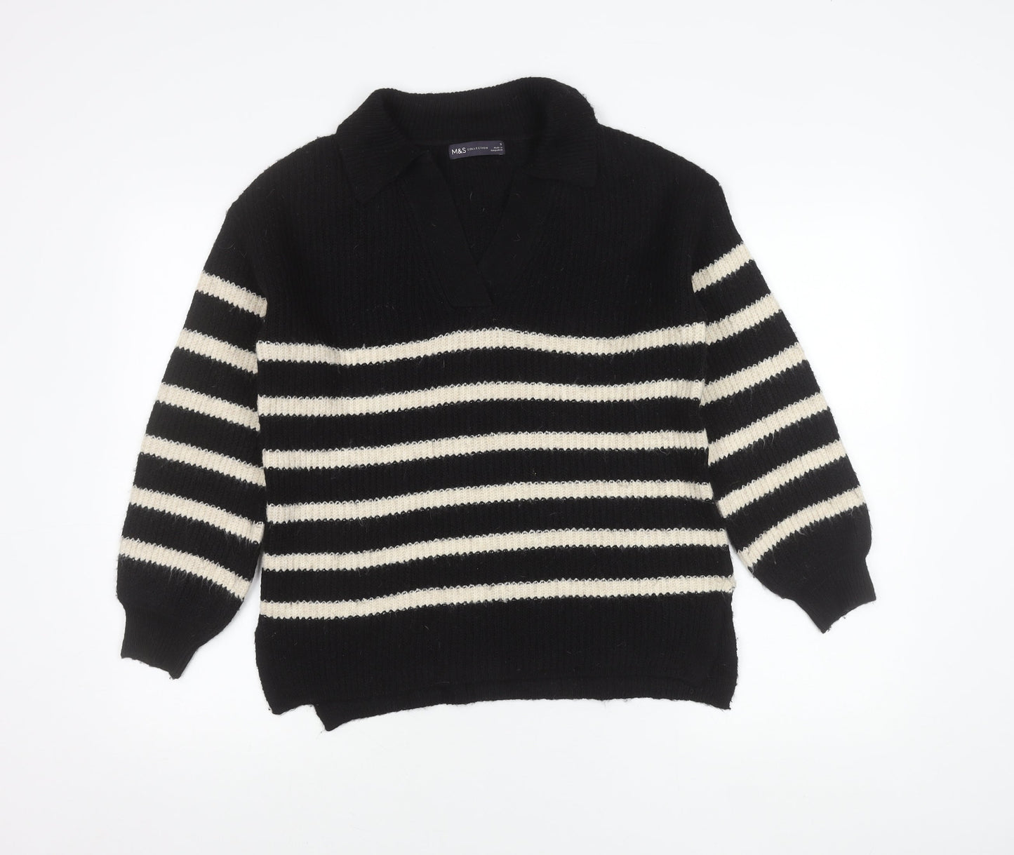 Womens UK Size S Marks and Spencer Black Pullover Jumper