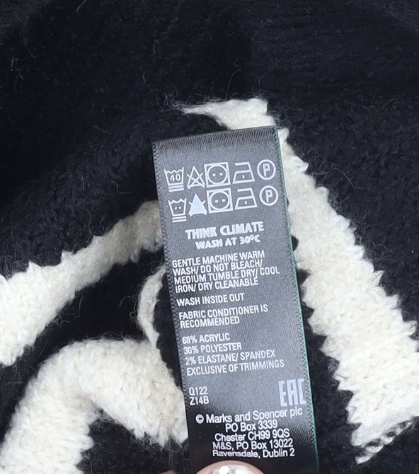 Womens UK Size S Marks and Spencer Black Pullover Jumper